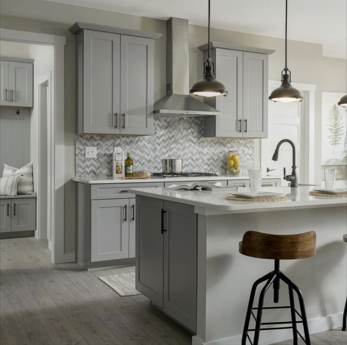 agreeable gray kitchen