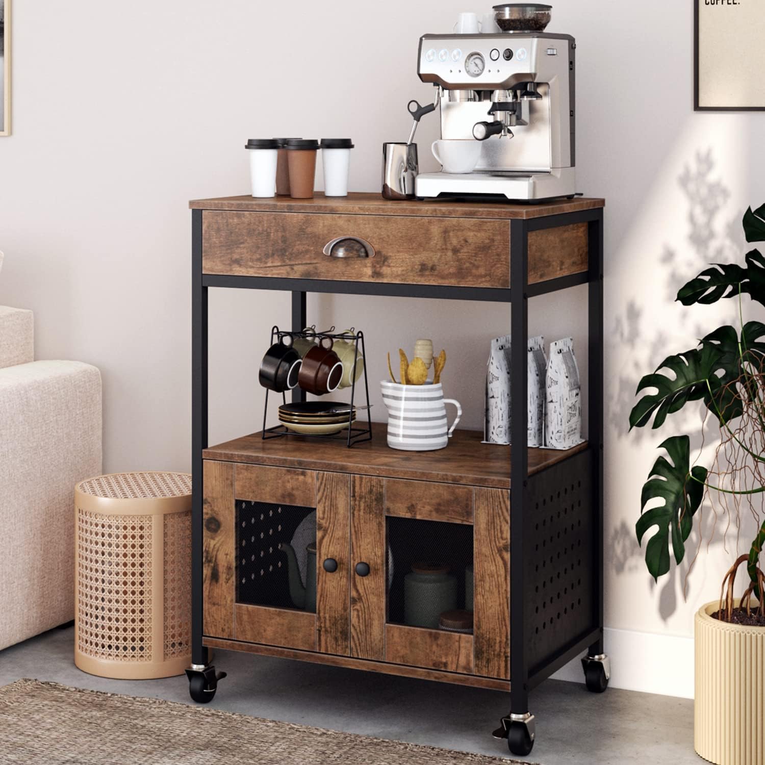 coffee cart for kitchen