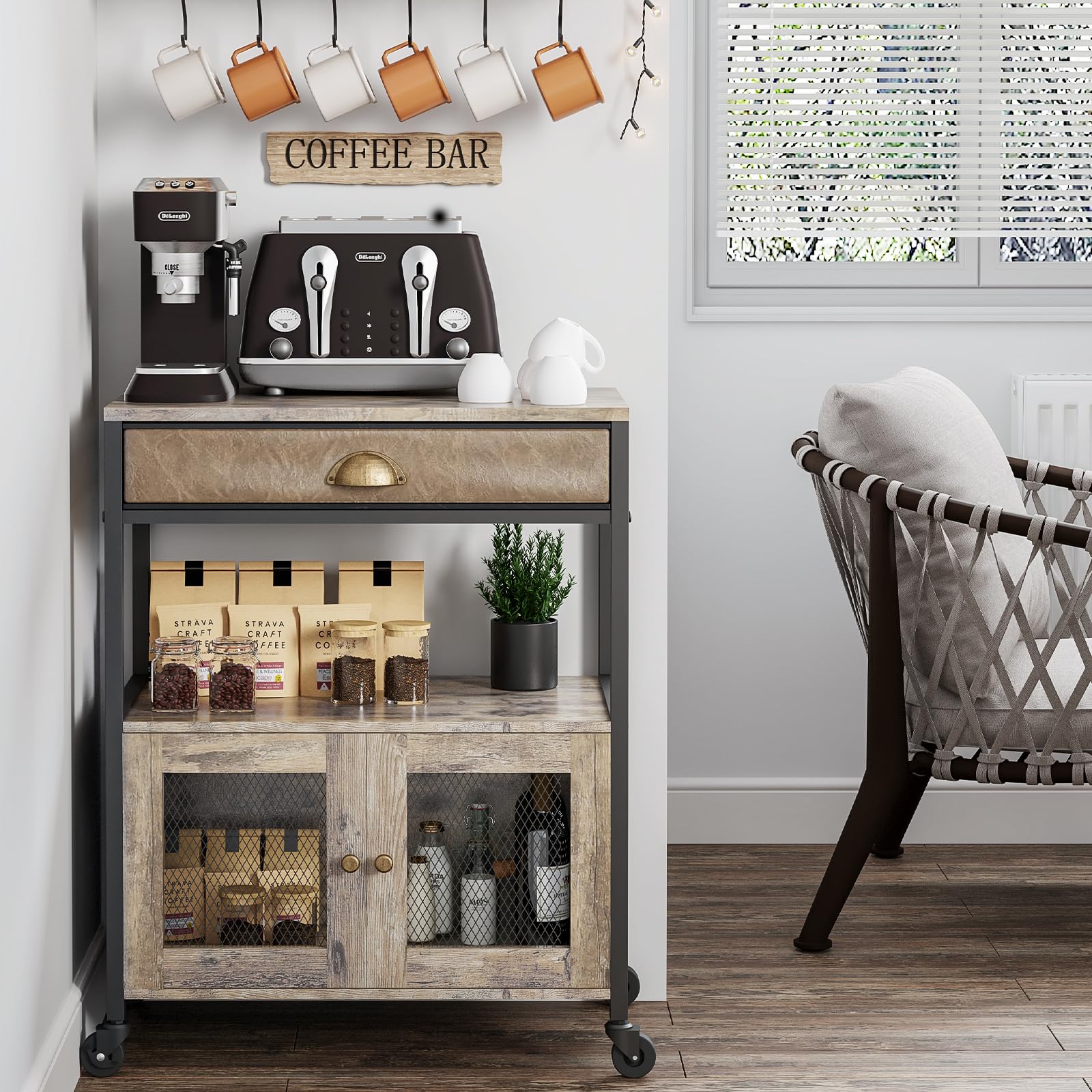 coffee cart for kitchen