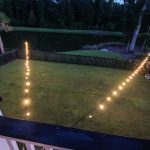 how to string lights across backyard