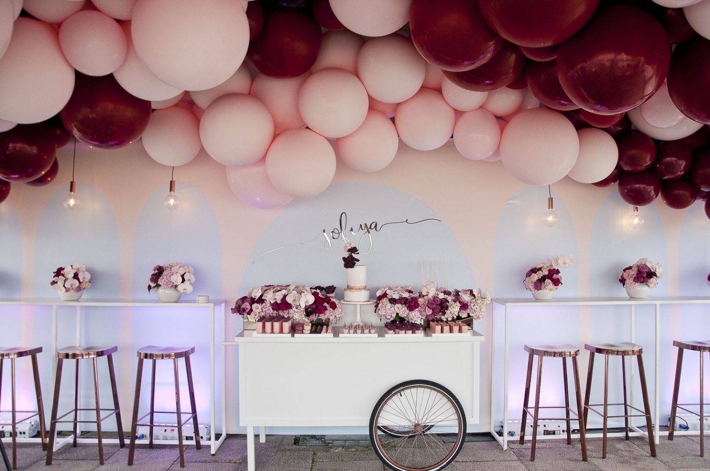hanging balloons from ceiling