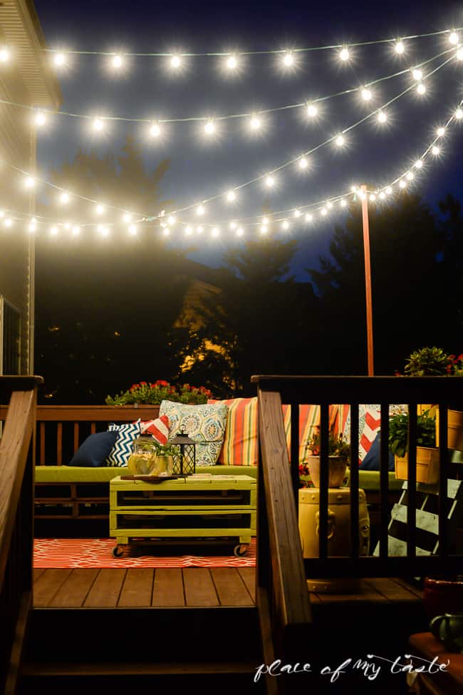 how to string lights on patio