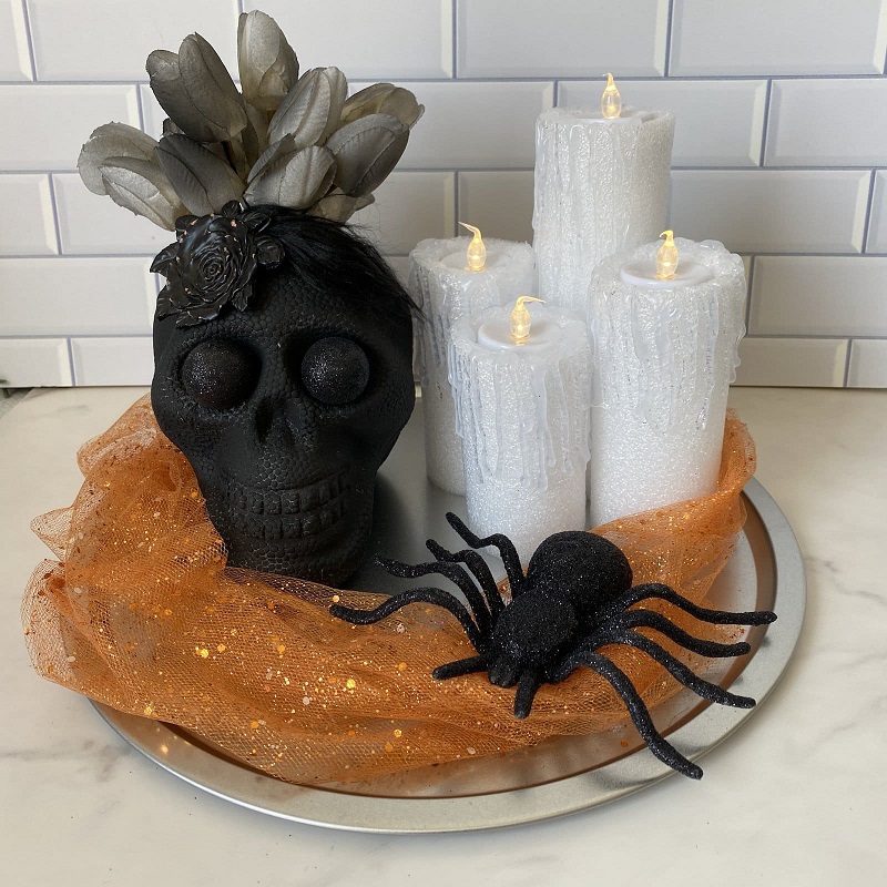 pool noodle halloween candles