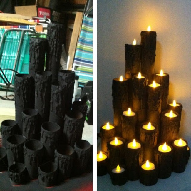 diy halloween candles