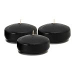 black floating candles