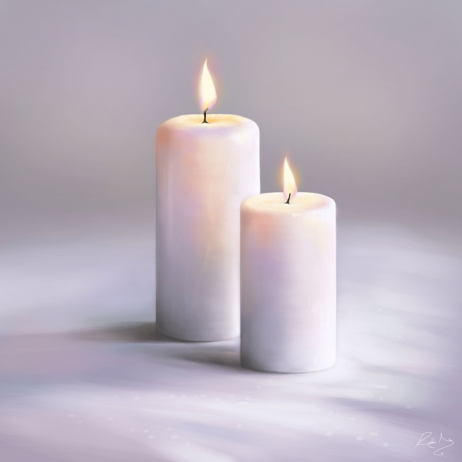 painting candles
